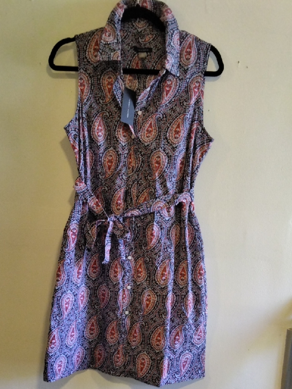 Tommy Hilfiger Red Paisley Shirt Dress